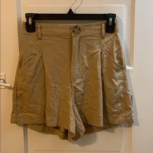ZARA high waist tan loose shorts